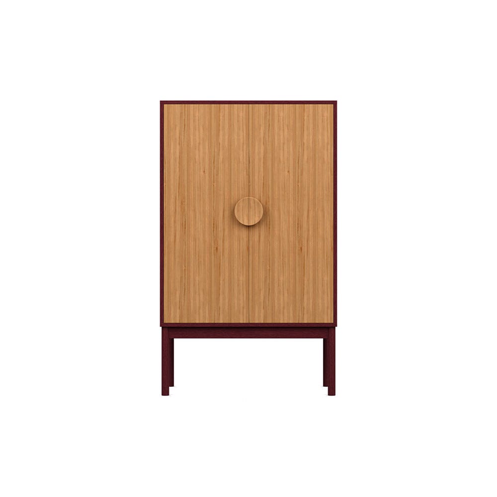Heal's Tinta Highboard Red Stain Frame Natural Oak Doors