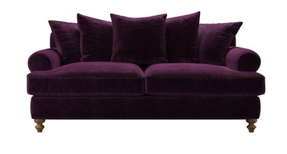 Teddy 2.5 Seat Sofa Bed in Plum Smart Velvet - sofa.com