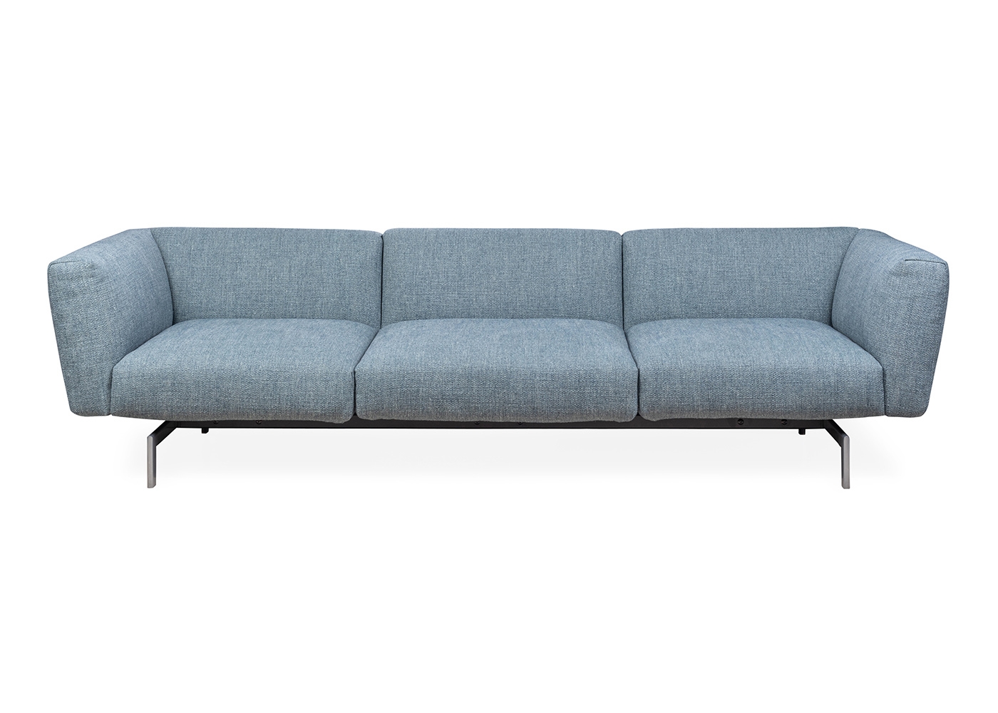 Knoll Avio 3 Seater Sofa Tosca Blue Bright Chrome Base