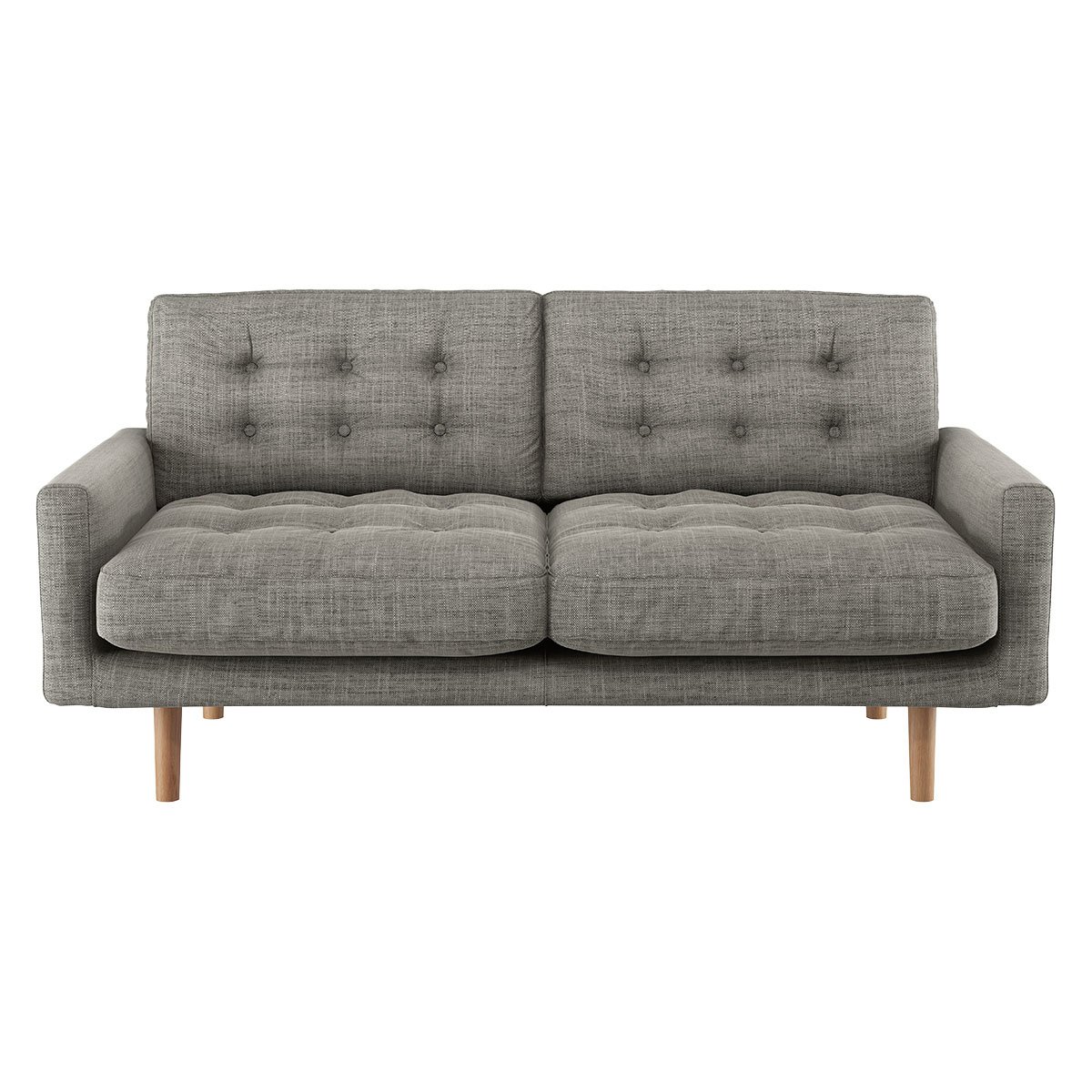 Habitat Fenner 2 Seater Fabric Sofa - Black and White