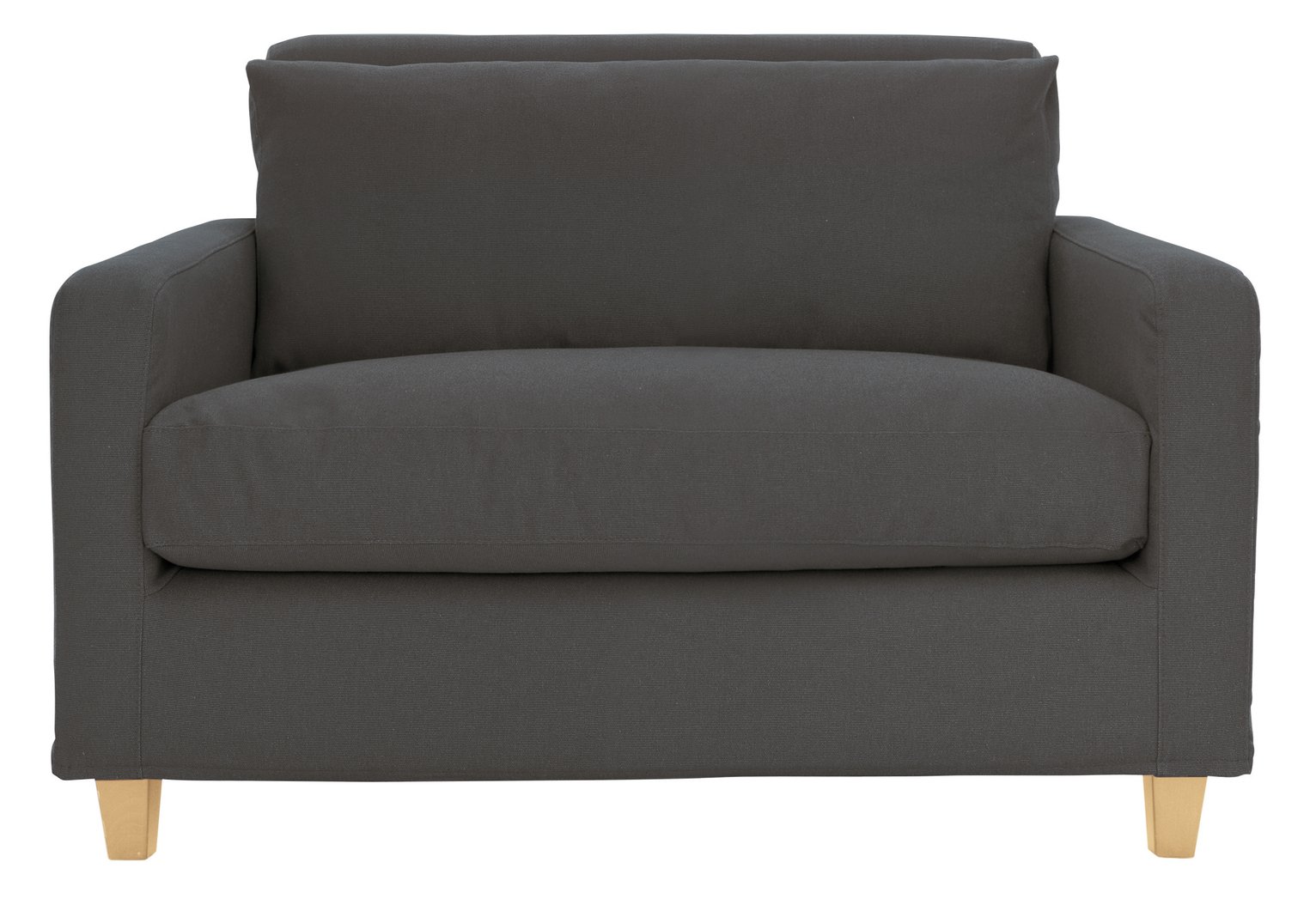 Habitat Chester Fabric Cuddle Chair - Charcoal