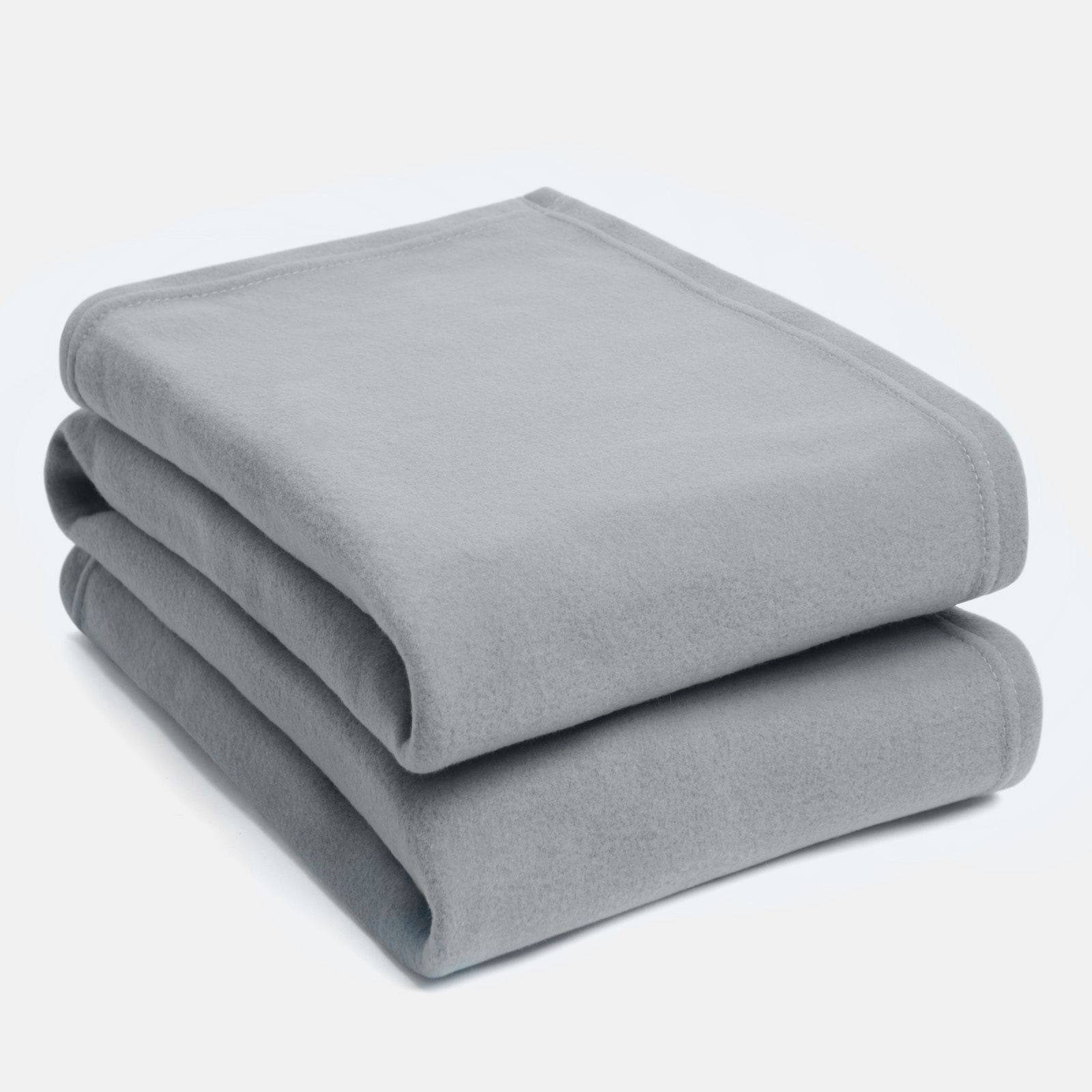 OHS Wholesale 10 Pack Plain Fleece Blanket Sofa Throw Joblot in Silver