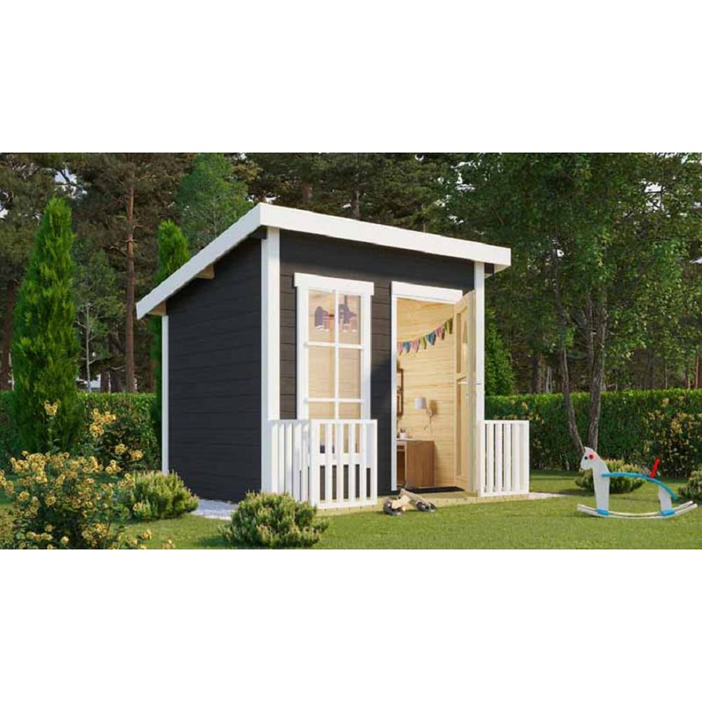 Lasita Maja Ltd Flipp-Log Cabin, Garden Room, Home Office - L230xW190.6xH188.1 cm in Natural 5