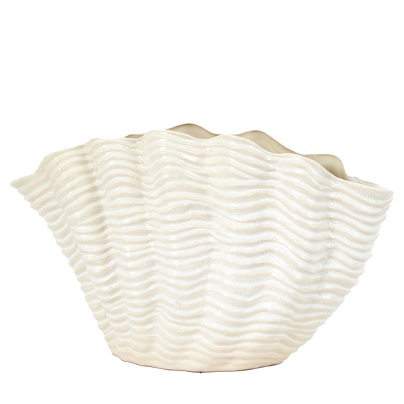 Ribbed Shell Ceramic Vase 5