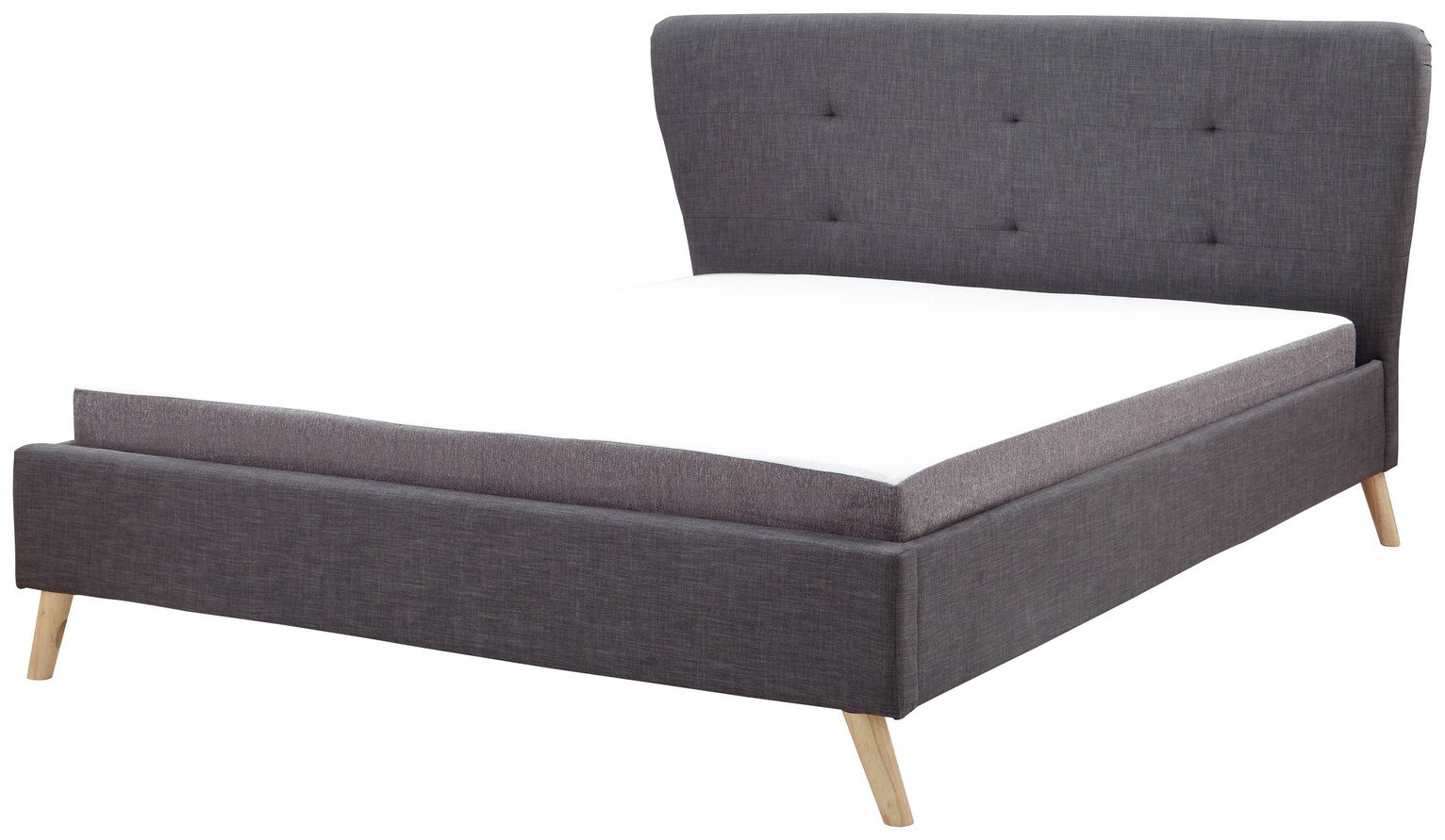 GFW Carnaby King Size Wing Frame Bed - Grey