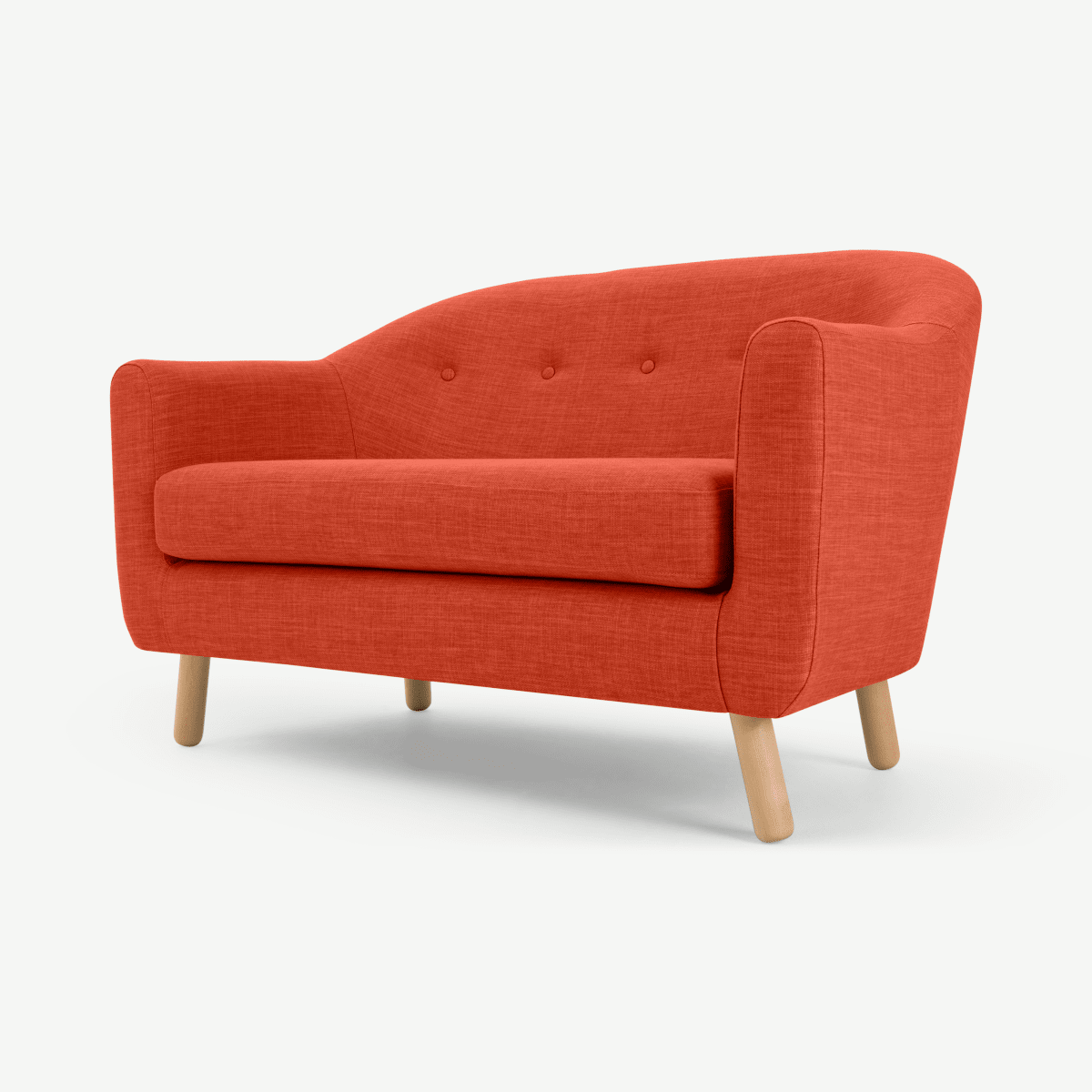 Lottie 2 Seater Sofa, Tuscan Orange Fabric