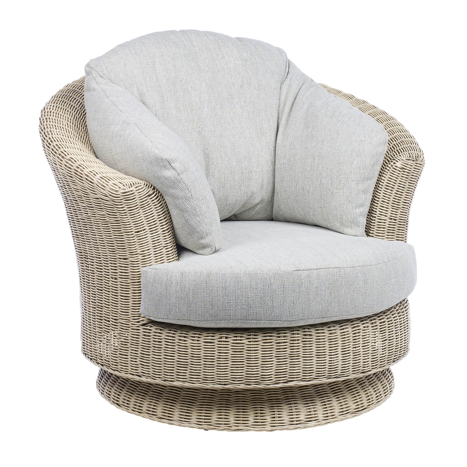 Dijon Lyon Swivel Chair In Pebble