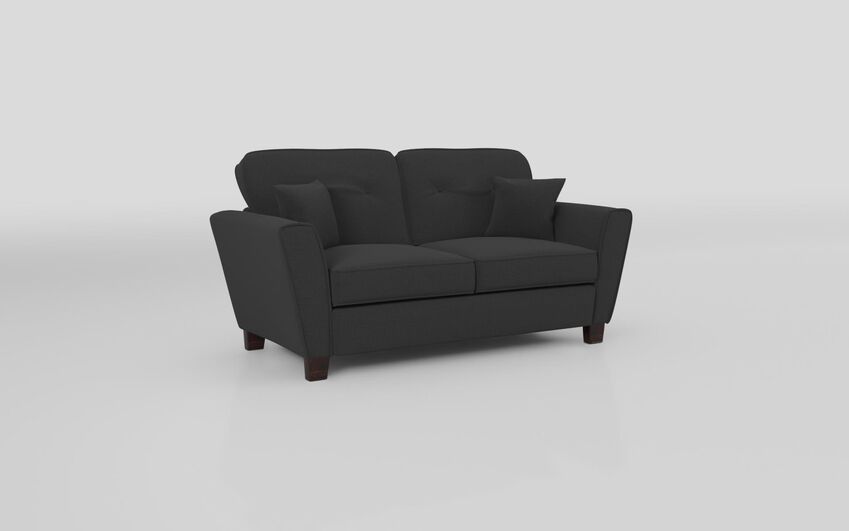 Black Fabric Paisley 2 Seater Sofa