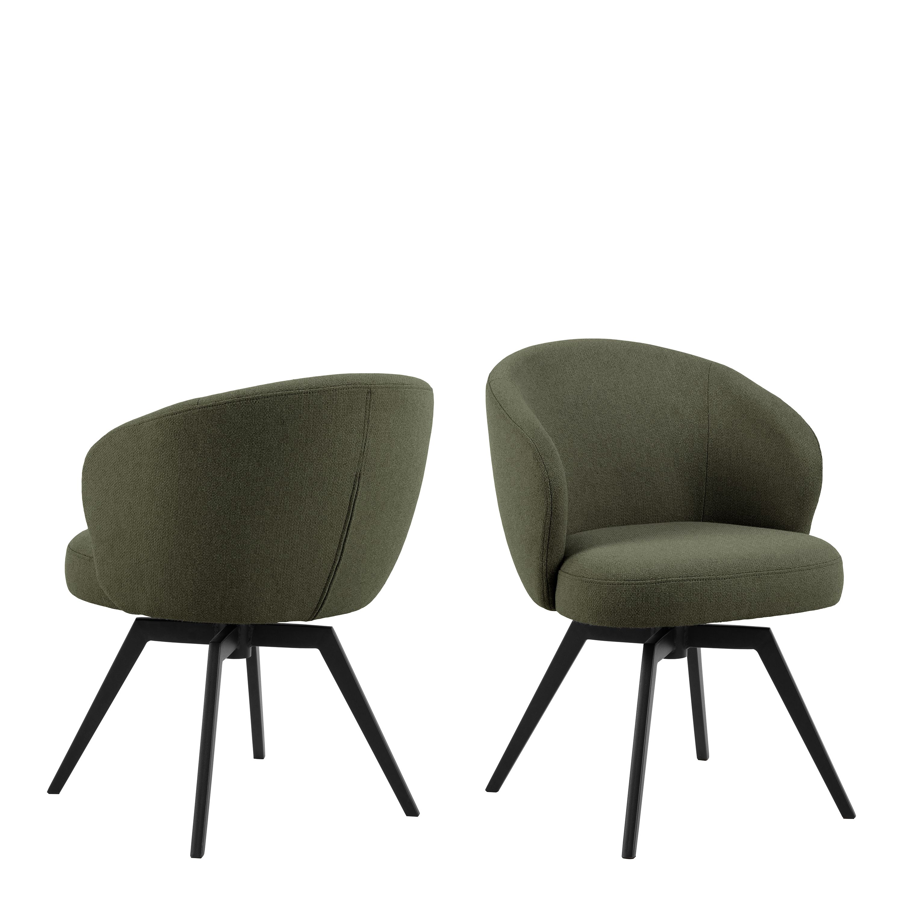 Furniture To Go Darlene Dining Chair with Armrest & Swivel Function in Green