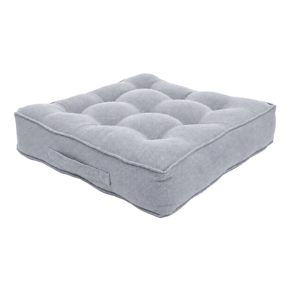 Harbour Housewares Square Armchair Booster Cushion - 50 x 50cm in Grey