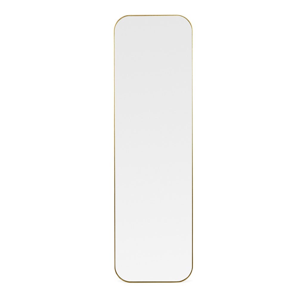 Heal's Fine Edge Mirror Rectangle Curved Gold 170x50cm 3