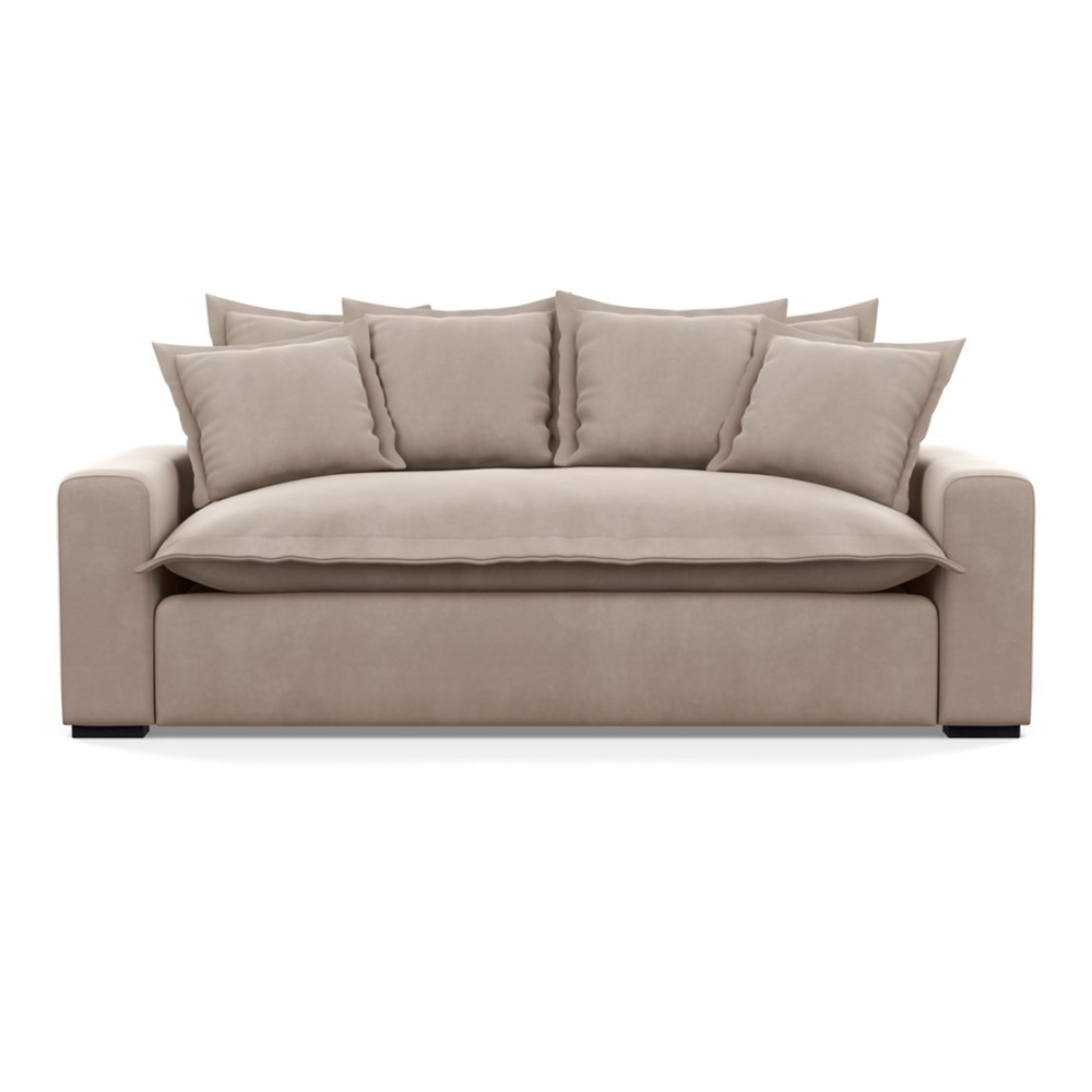 Heal's Brompton 3 Seater Sofa Varese Velvet Dove Black Feet