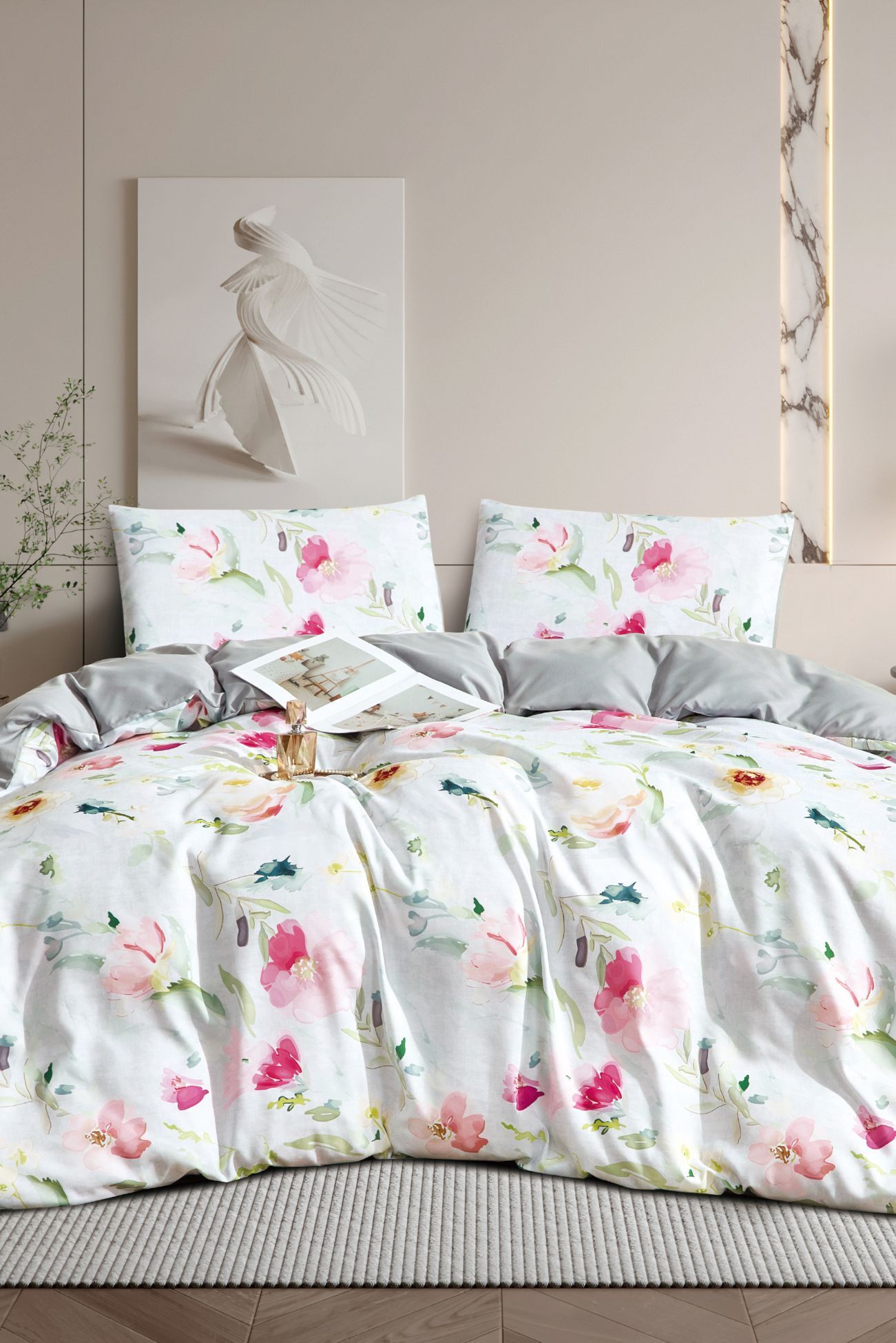 Ezysleep Harper Floral Printed Duvet Set