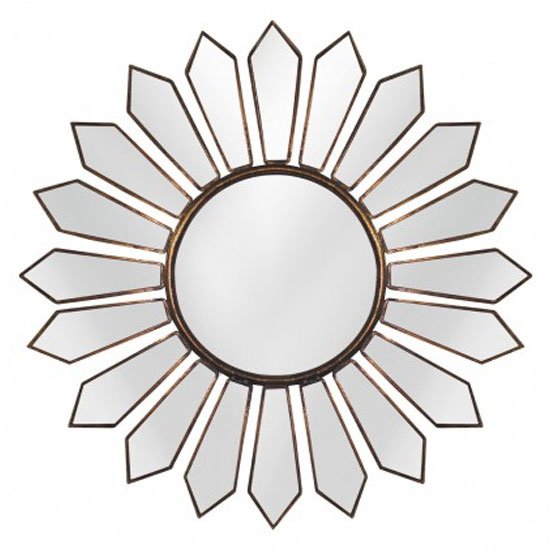 Varian Petal Wall Bedroom Mirror In Gold Frame