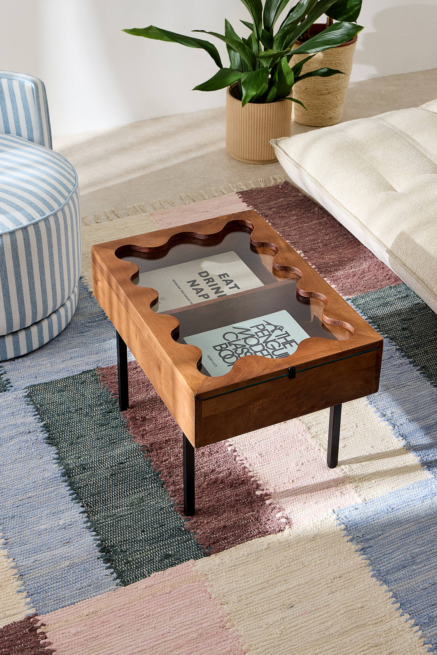 Gallery Scalloped Small Coffee Table - Natural