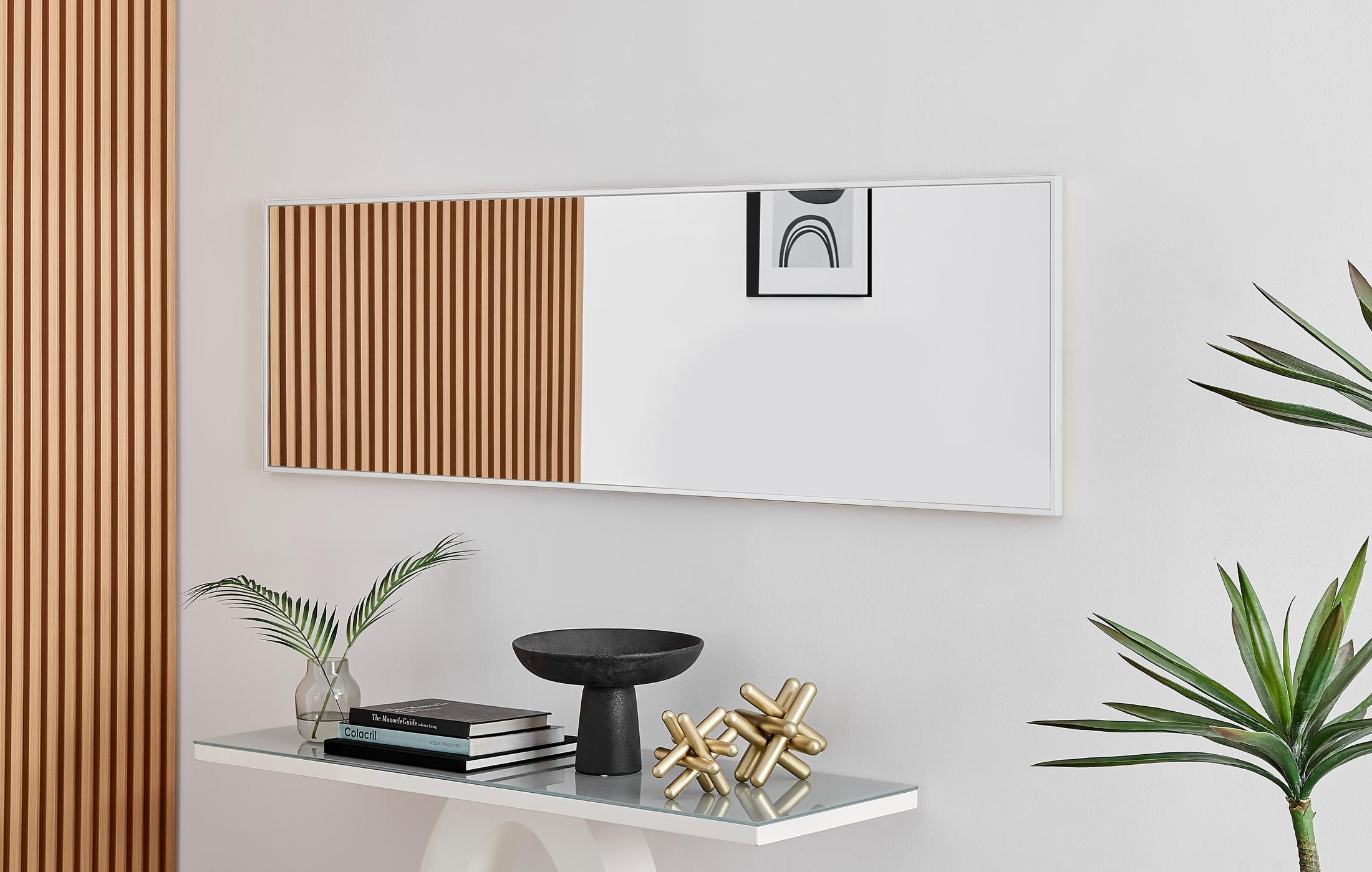 FurnitureboxUK Emma Full Length Extra Large 170x50cm Framed Rectangular Vertical Living Room Hallway Wall Mirror in White