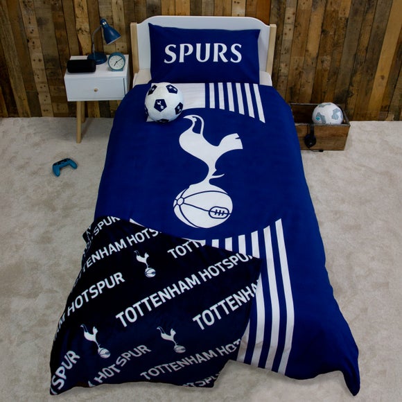 Tottenham Hotspur Line Polycotton Duvet Cover & Pillowcase Set