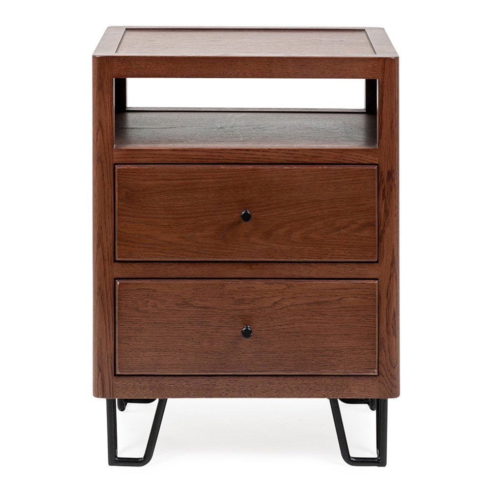 Heal's Brunel Bedside Table Dark Wood 3