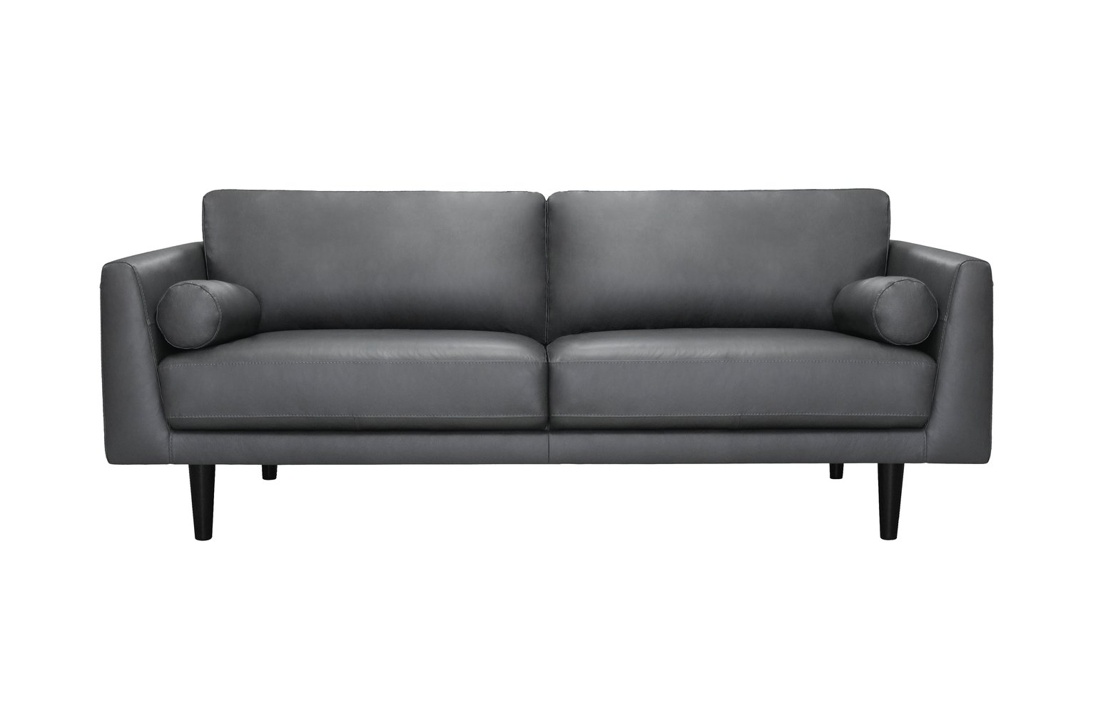 Habitat Jackson 4 Seater Leather Sofa - Grey