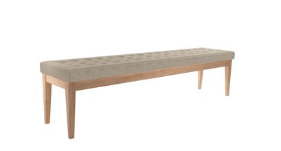 Buttons Bench in Cashew Baylee Viscose Linen - sofa.com