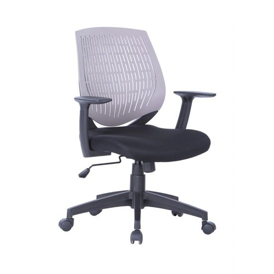 Lemaire Office Chair In Black With Grey Plastic Backrest