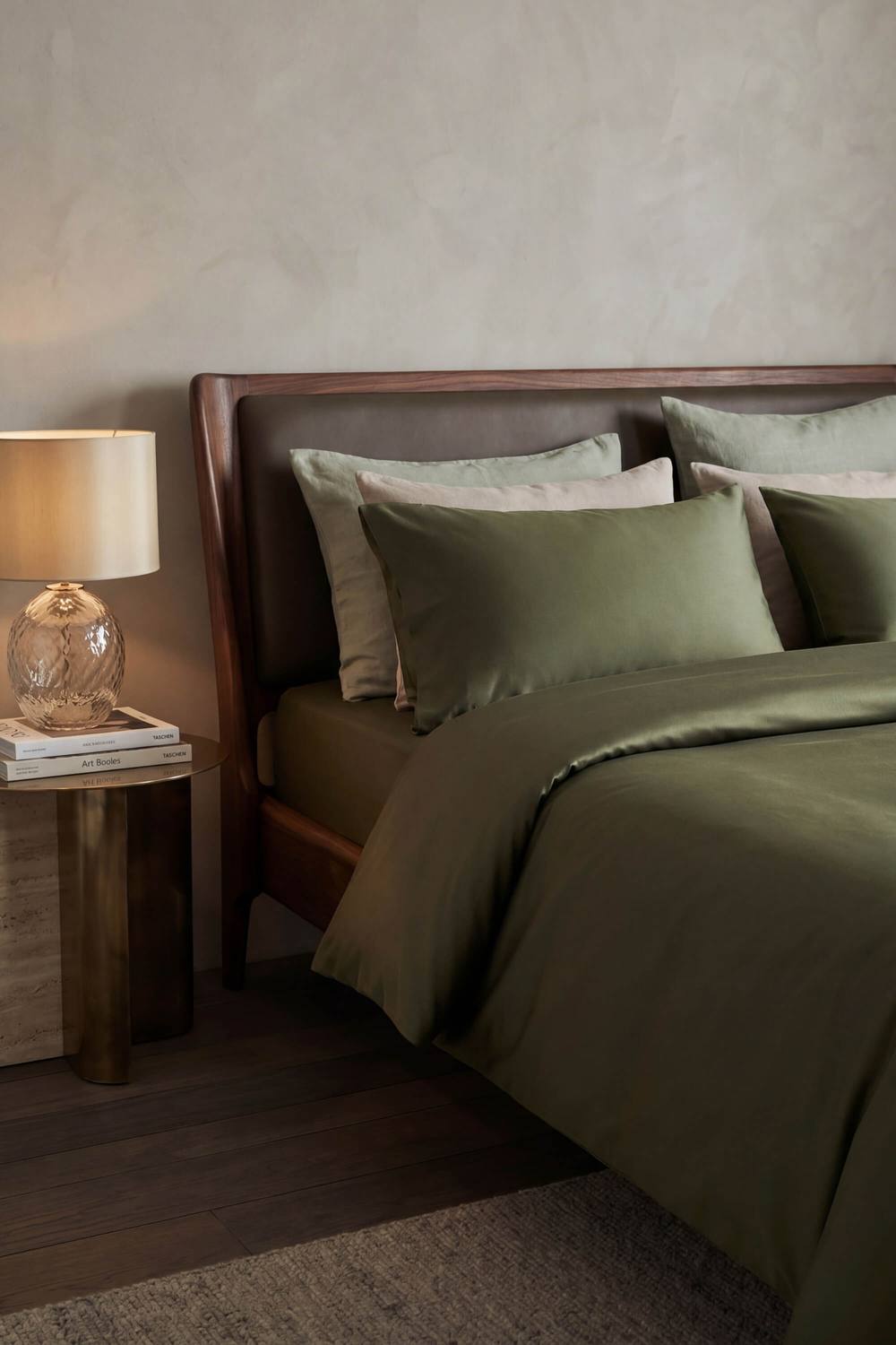 Bedable 100% Cotton Bedding Set Sateen 460 Thread Count - Soft Bedding in Green