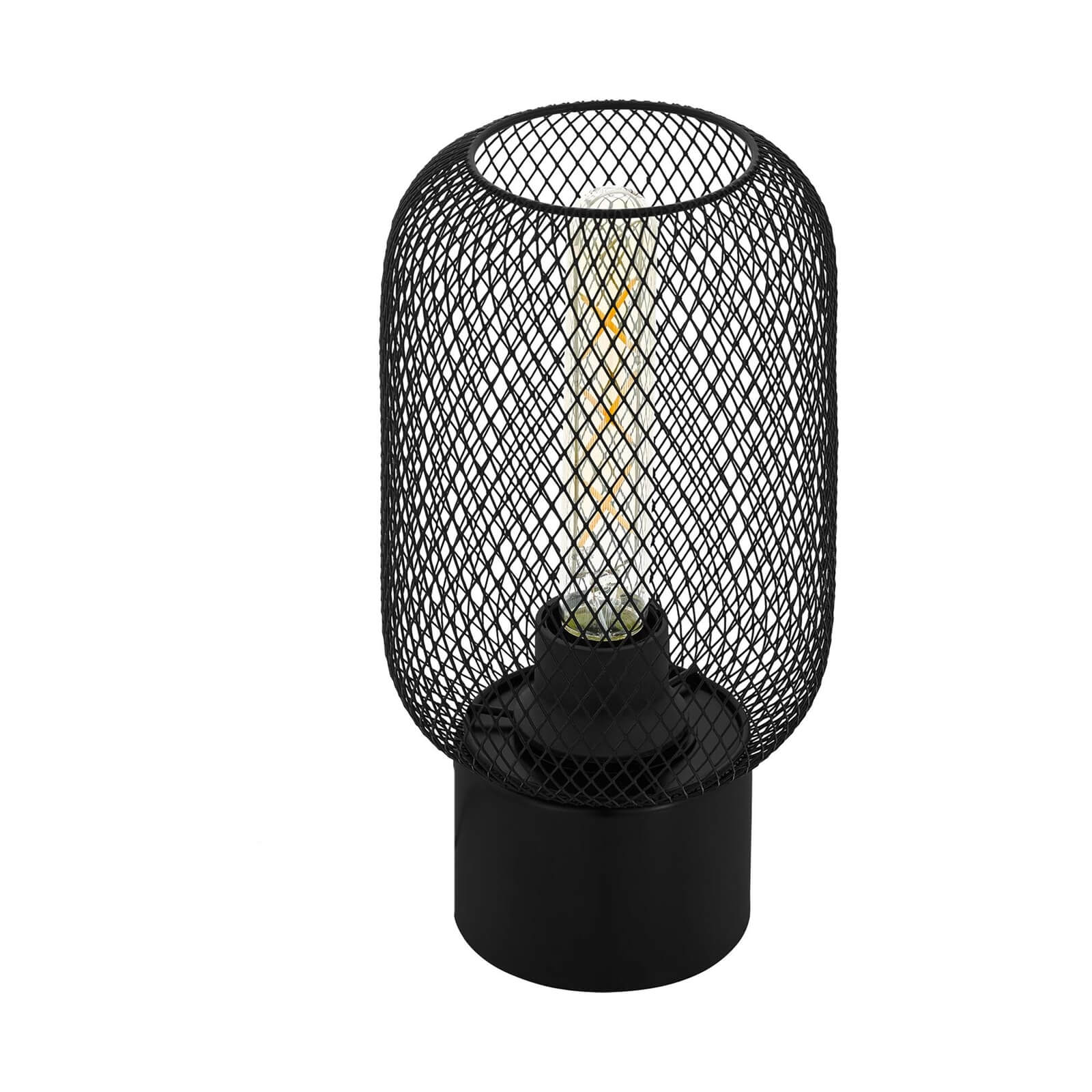 EGLO Wrington Black Steel Mesh Shade Table Lamp
