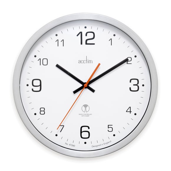 Acctim Atomik Silver Wall Clock