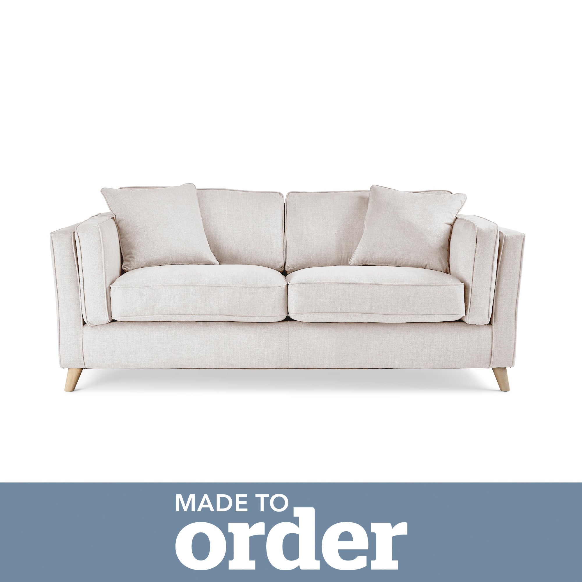 Arabella 2 Seater Sofa Brushed Plain Fabric Brushed Plain Silk