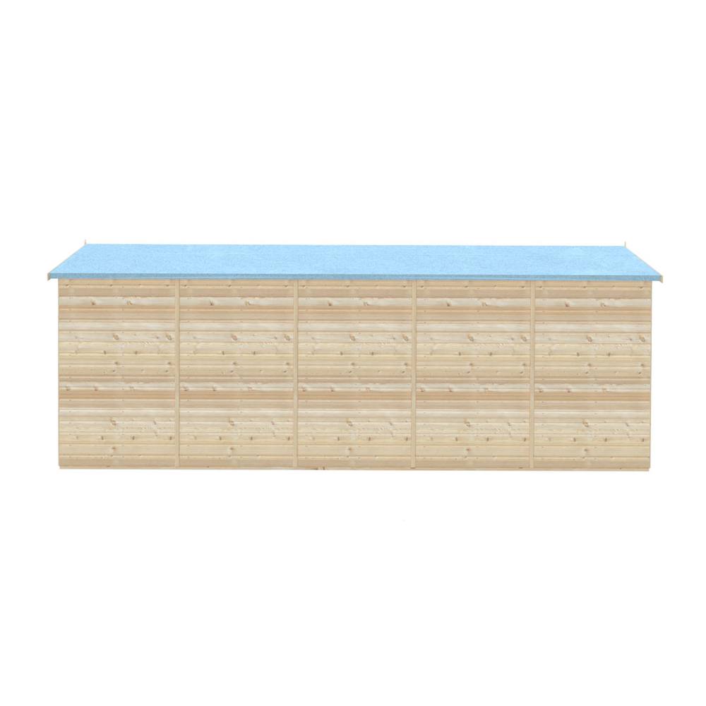 Shires Mayfield 20 x 8 Summerhouse - Wood - L239 x W595 x H229 cm in Light Brown 5
