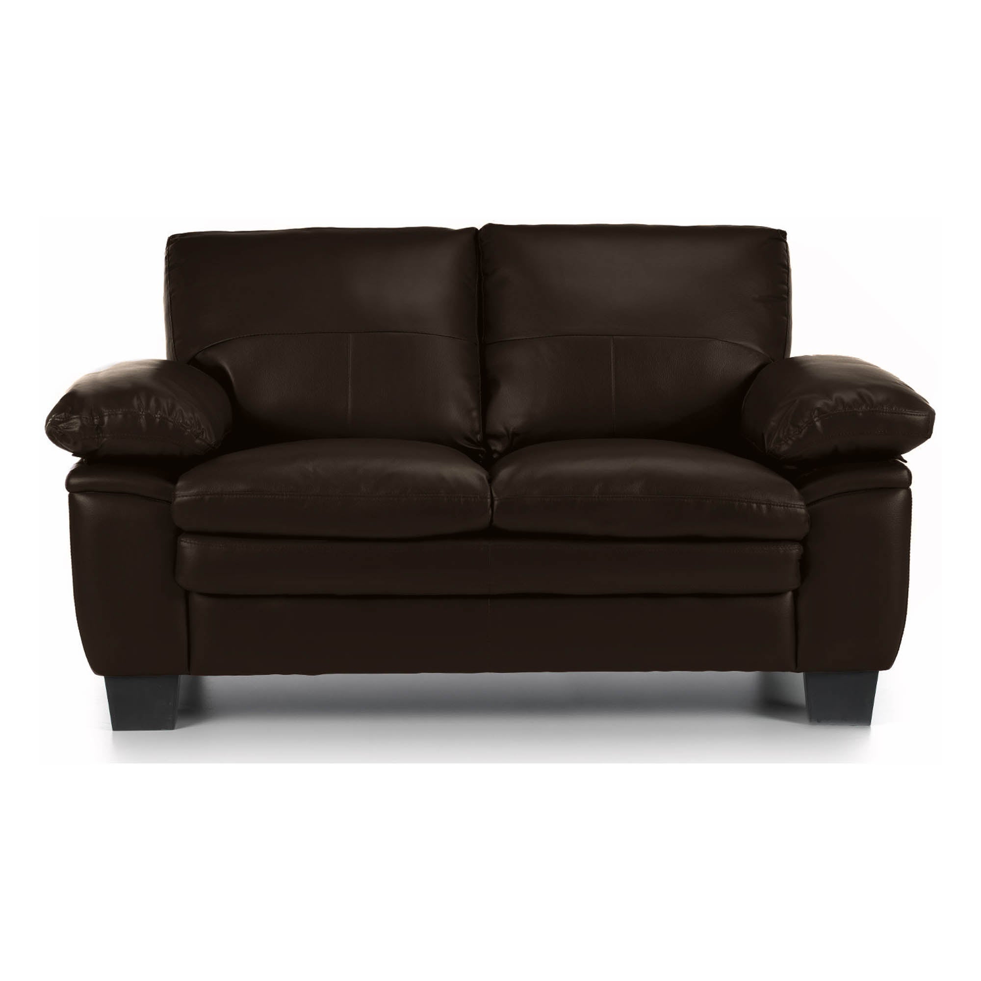 Texas 2 Seater Bonded Leather Sofa Black