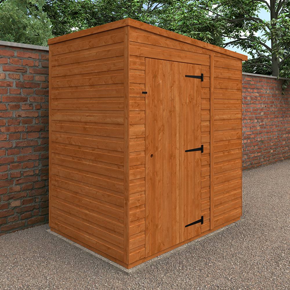 Buttercup Farm 4x6 Flex Pent Windowless 12mm Flex - L123.8 x W175 x H203 cm in Burnt Orange 2