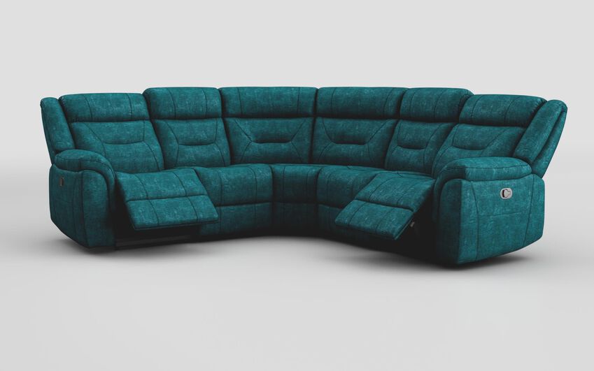 Blue Fabric Ainsdale 2 Corner 2 Manual Sofa