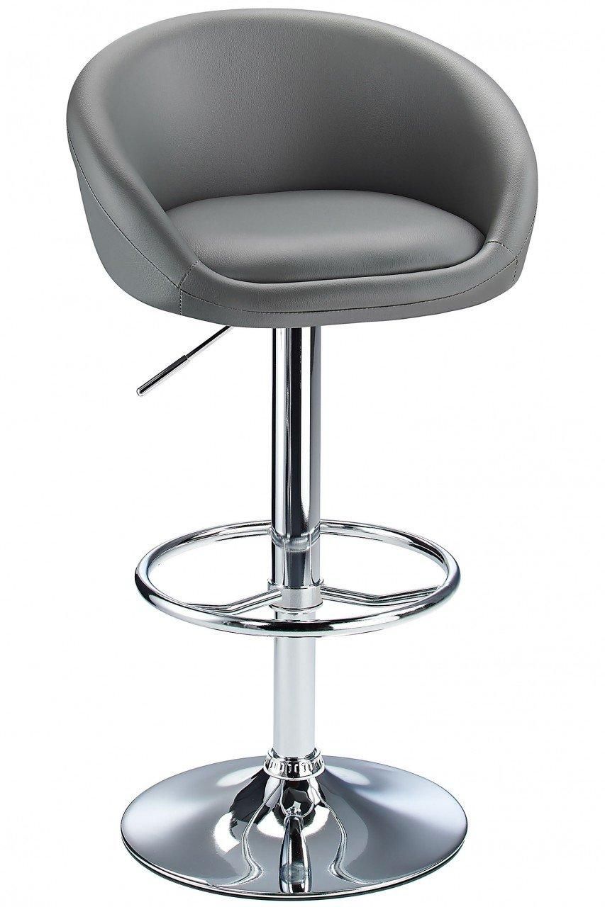 netfurniture Lombardy Adjustable Bar Stool Chrome in Grey