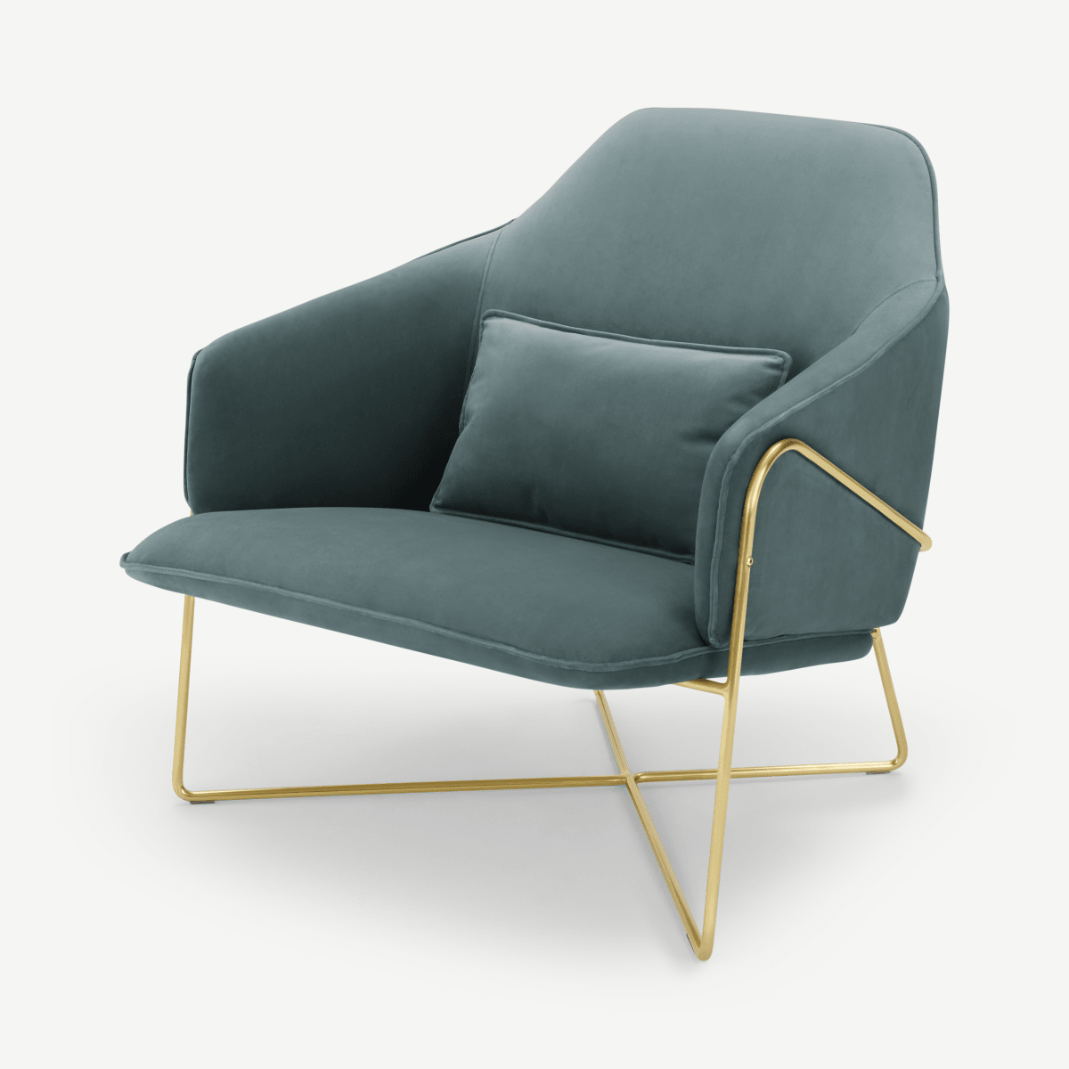 Stanley Accent Armchair, Marine Green Velvet