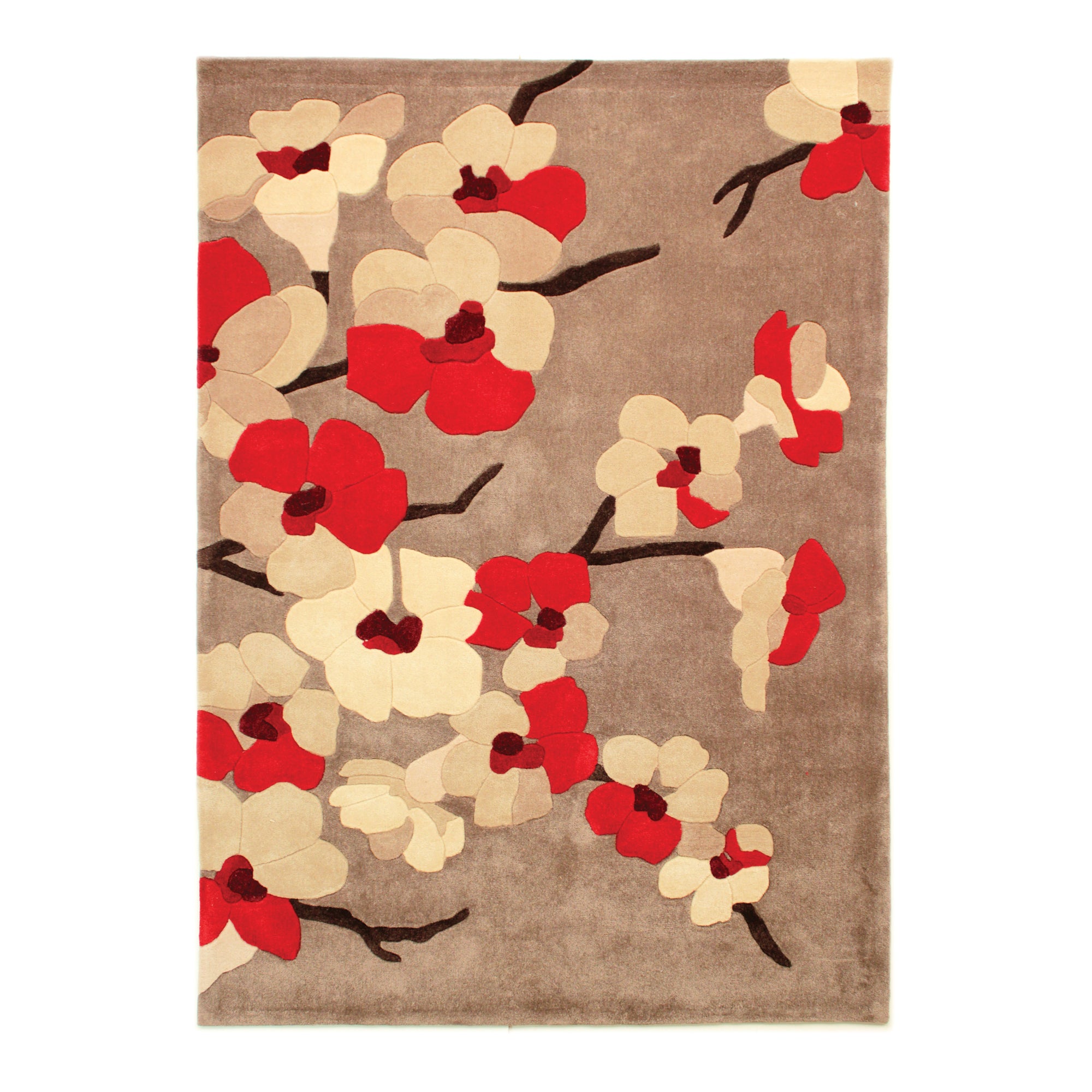 Infinite Blossom Rug Red