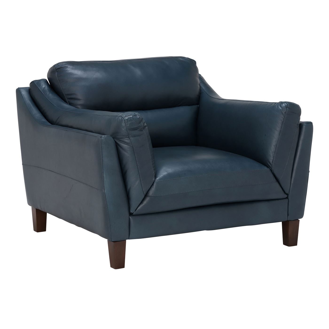 Luca Leather Maxi Chair, Indiana Teal