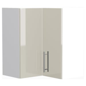 Wickes Orlando Gloss Stone L-Shape Corner Wall Unit - 625mm