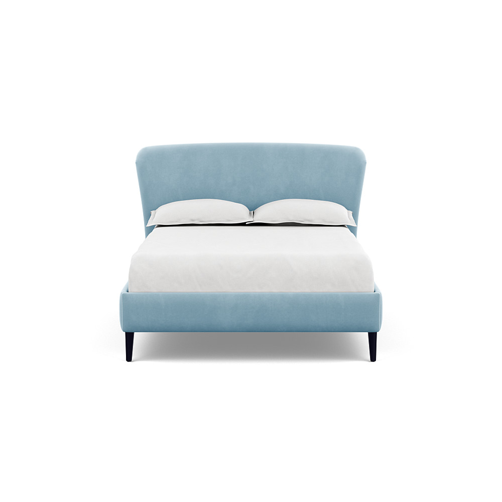 Heal's Darcey Bed Double Varese Velvet Sky Black Feet