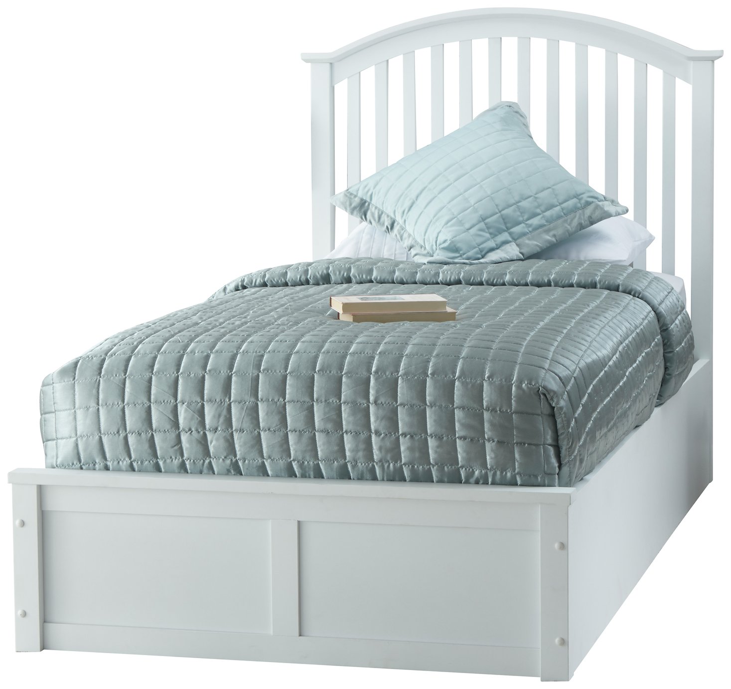 GFW Madrid Ottoman Single Bed Frame - White