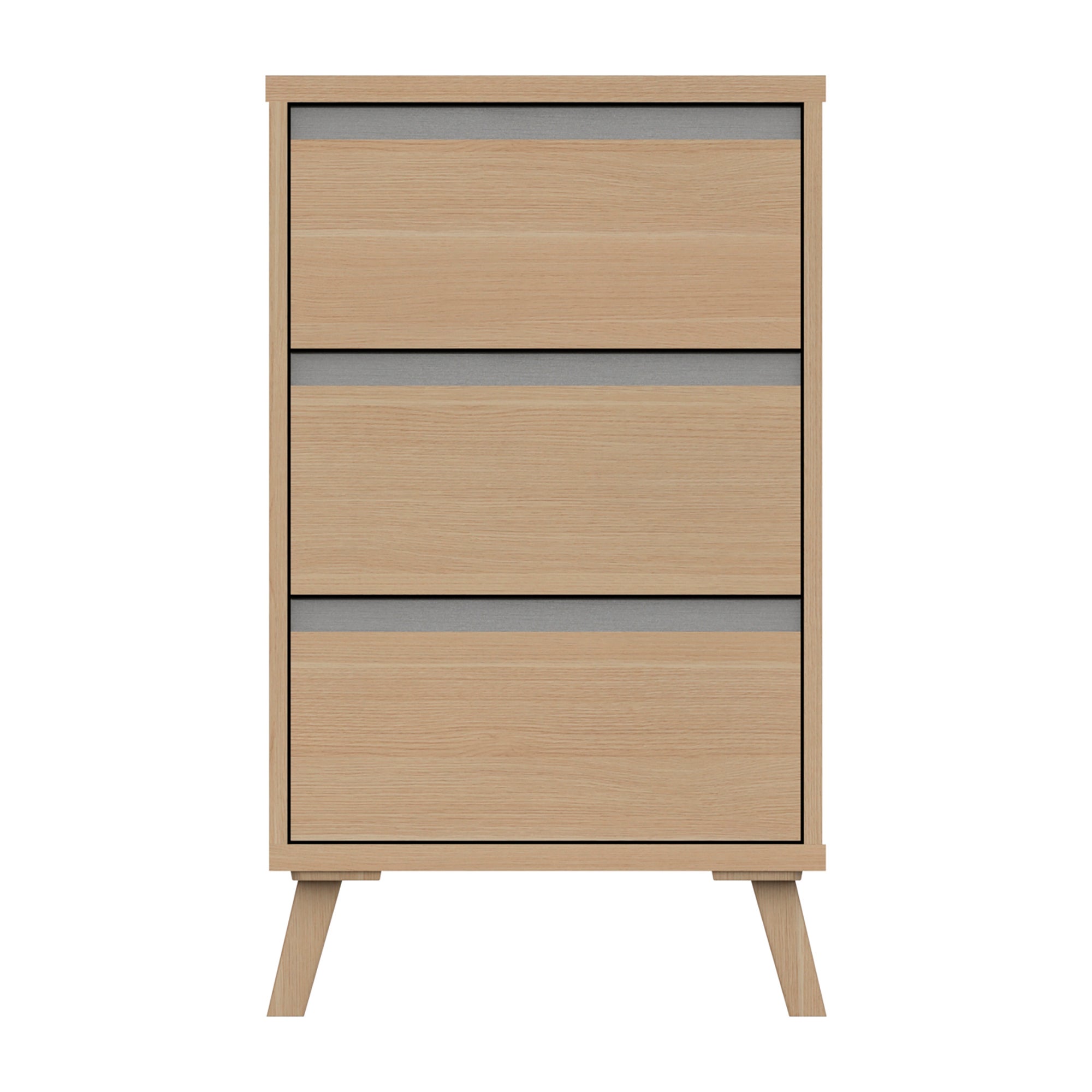 Jenson 3 Drawer Bedside Table Brown