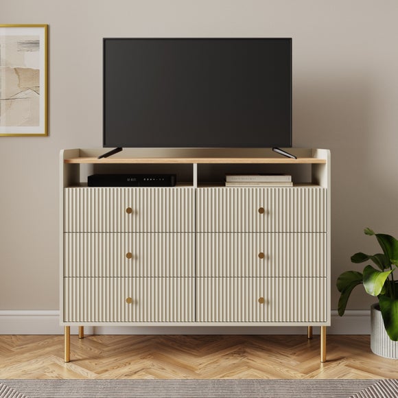 Georgi 6 Drawer TV Chest, Natural