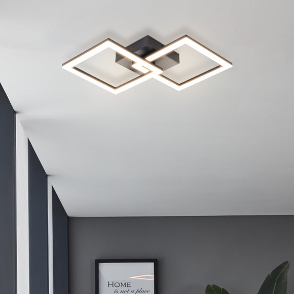 EGLO Palmaves-E Flush Ceiling Light