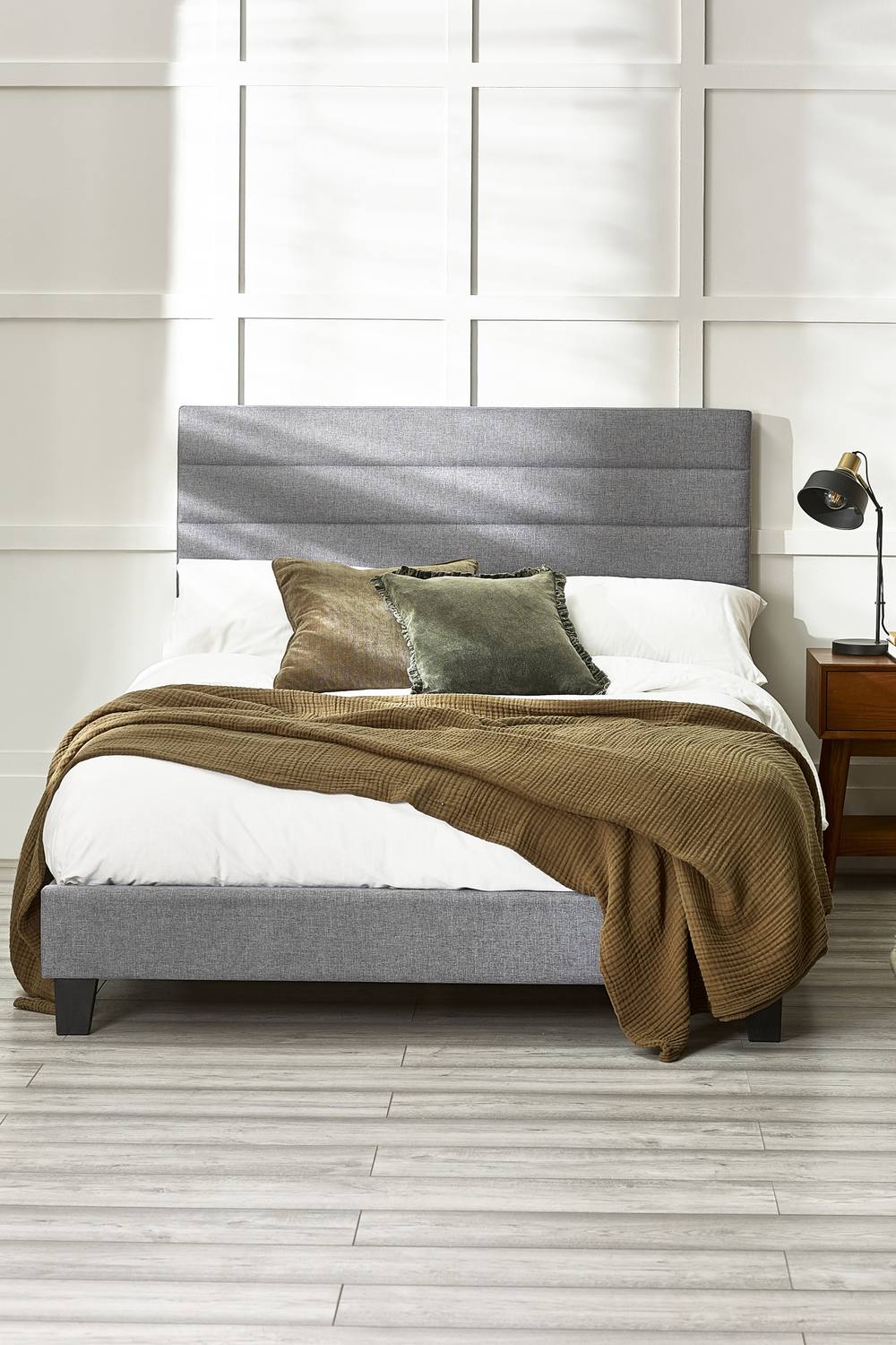 Julian Bowen Merida Upholstered Bed in Grey