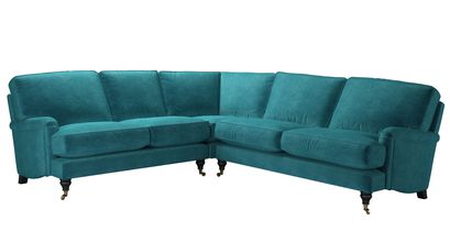 Bluebell Asym. Crn: LHF 2 Seat w RHF 2.5 Seat in Neptune Smart Velvet - sofa.com