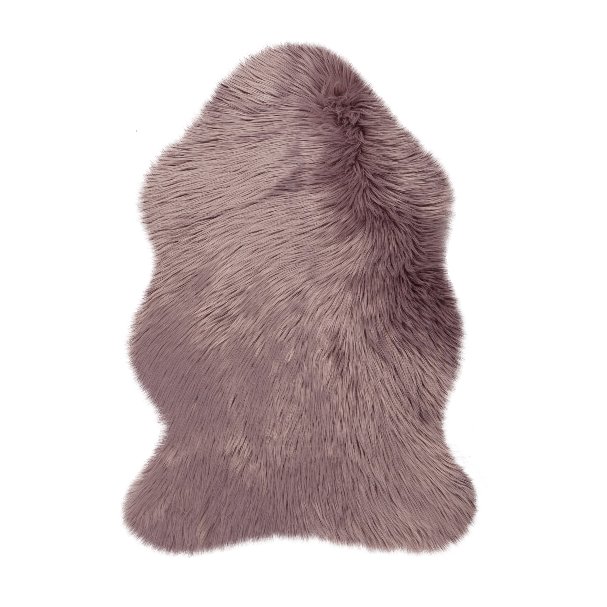 Single Pelt Faux Sheepskin Rug Purple