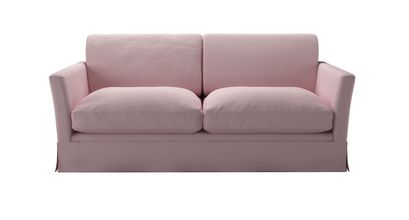 Otto 2.5 Seat Sofa Bed in Powder Pink Brushed Linen Cotton - sofa.com