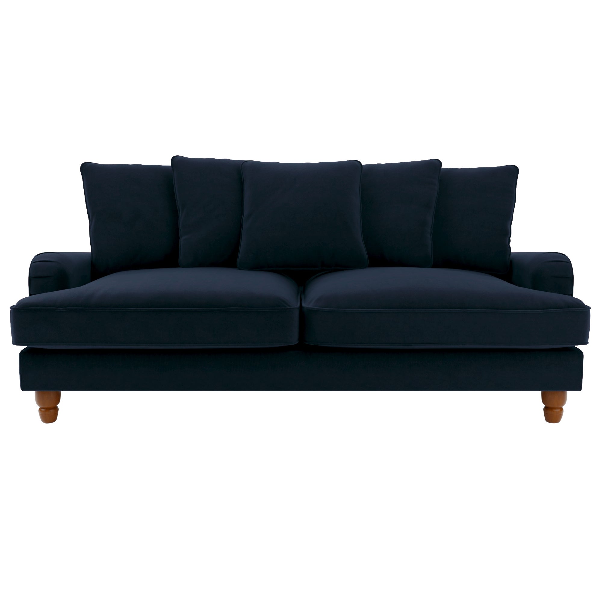 Beatrice Scatter Back Velvet 3 Seater Sofa Bed Luxe Navy