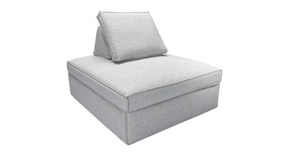 Harry Large Pouffe with bolster cushion in White Cliffs Whitstable - sofa.com