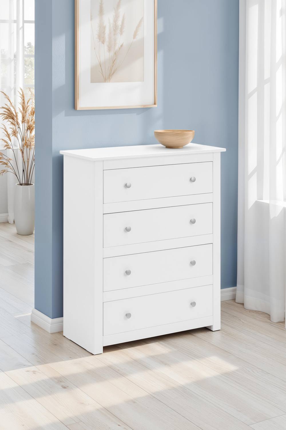 Julian Bowen Radley 4 Drawer Chest in White